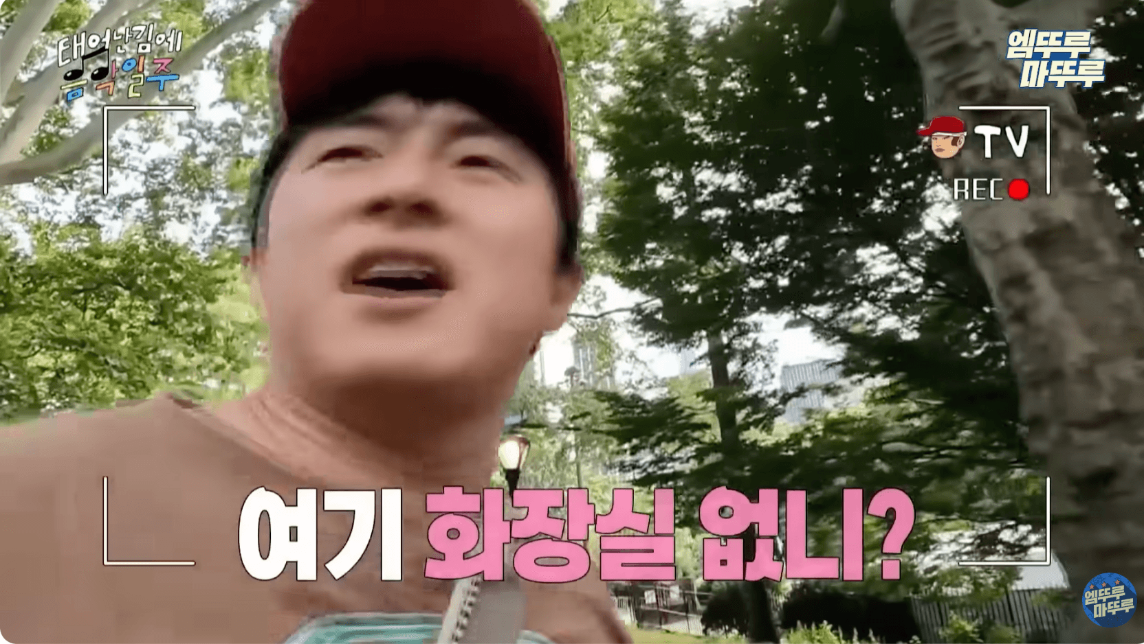 나무와 사람이 있는 야외 거리의 모습